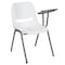 Flash Furniture White Ergonomic Shell Chair with Left Handed Flip-Up Tablet Arm RUT-EO1-WH-LTAB-GG - alternate 2